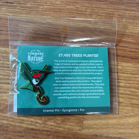 Unstable Games Jewelry - Unstable‎ Games Command of Nature Pin Unisex OS Green NEW KSE Hummingbird Enamel